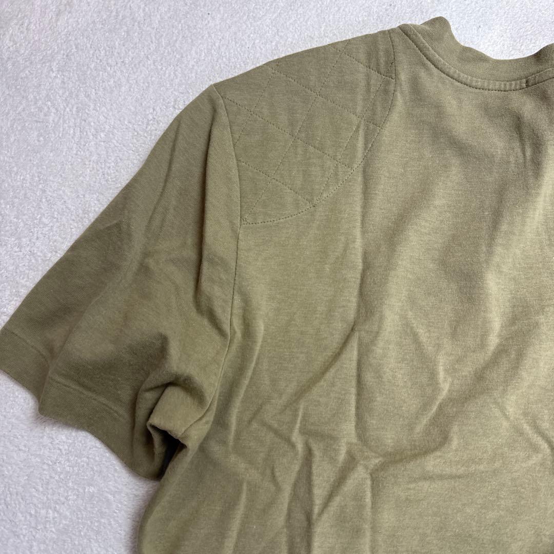 ルイヴィトン　LVロゴ刺繍Tシャツ　オリーブ系　Sサイズ　イタリア製