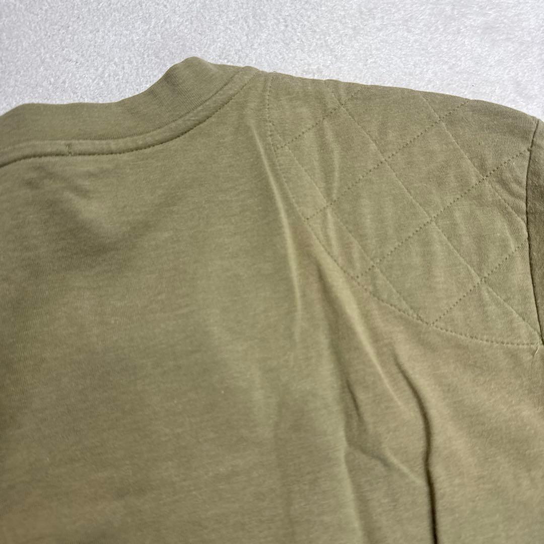 ルイヴィトン　LVロゴ刺繍Tシャツ　オリーブ系　Sサイズ　イタリア製