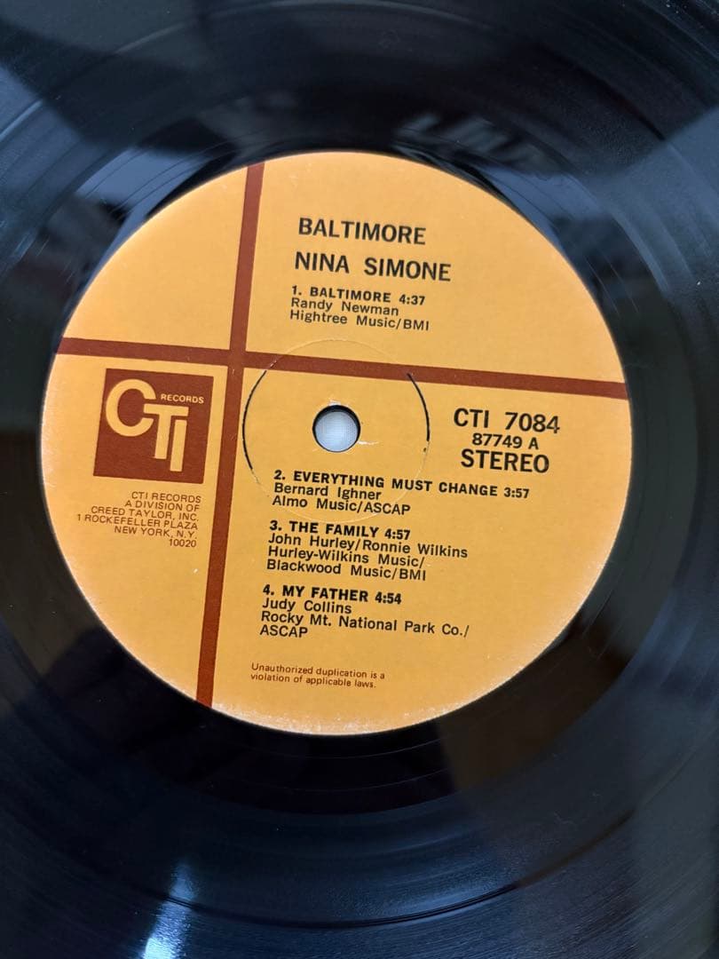 激レアUSオリジナル‼️Nina Simone Baltimore