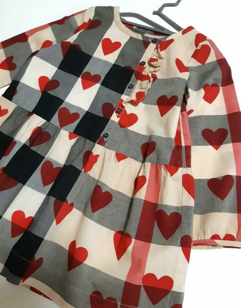 BURBERRY バーバリー チルドレン ハート ワンピース 2Y メガチェック