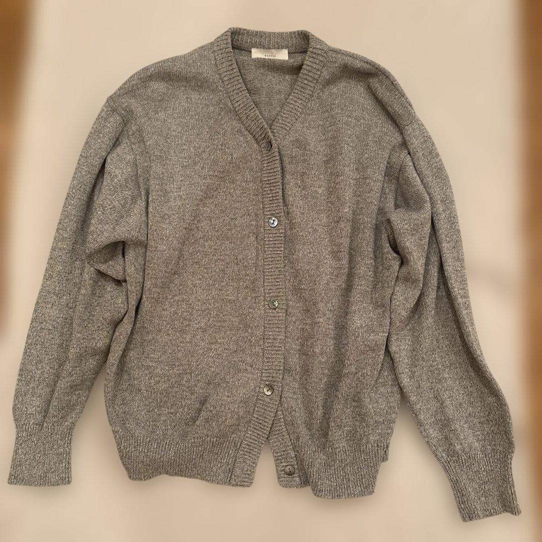 専用　かぐれ　ドライコットンVネックカーディガン　グレー