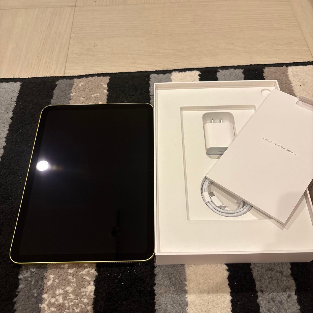 Apple iPad 11世代 本体 イエロー 純正ケース付き