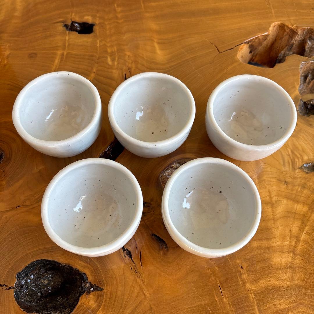 唐津焼　四代中野陶痴造　湯呑み5客揃　湯飲み　コップ　共箱