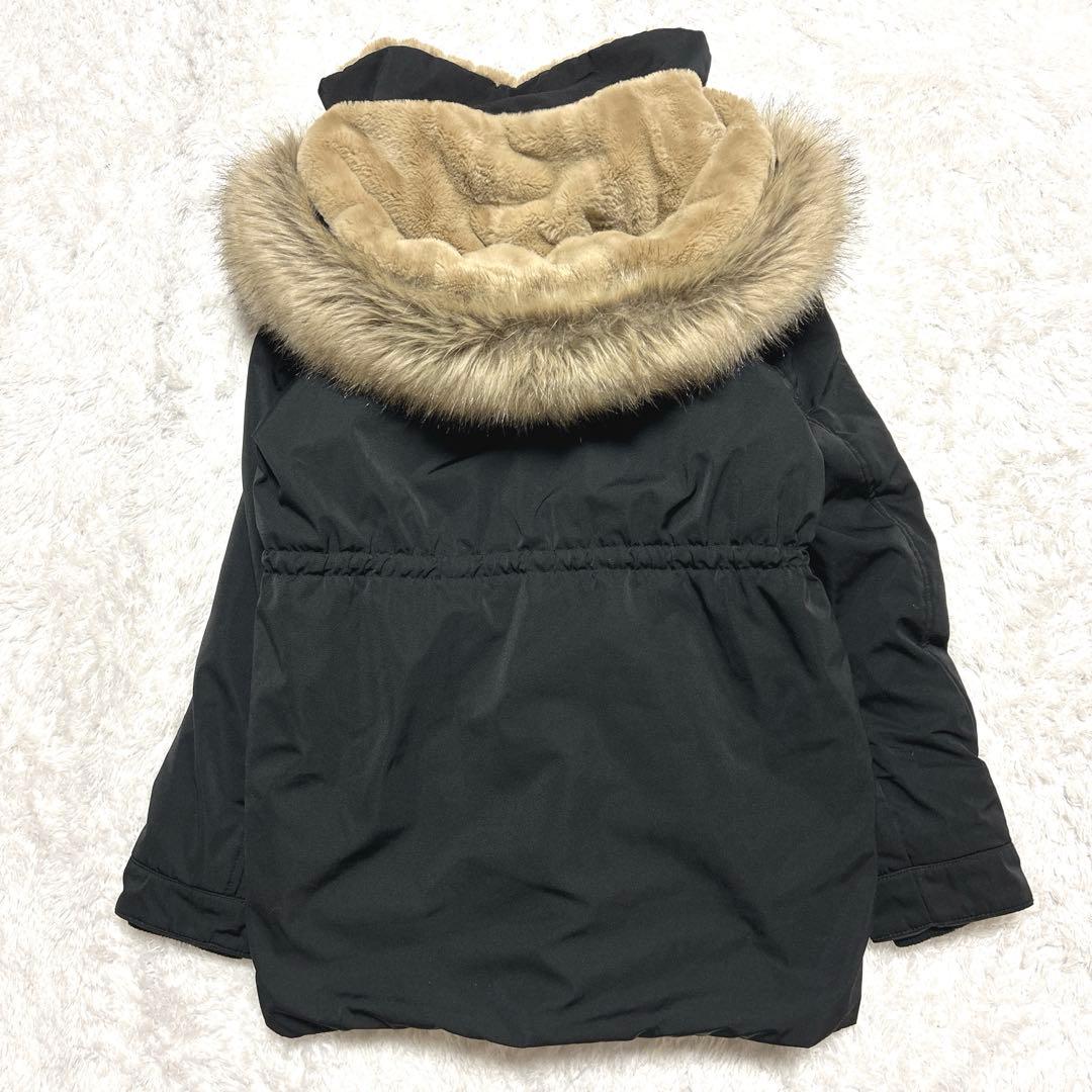 ふわふわ✨ZARA ザラTRF 裏ボア モッズコート L ファー付フード 美品