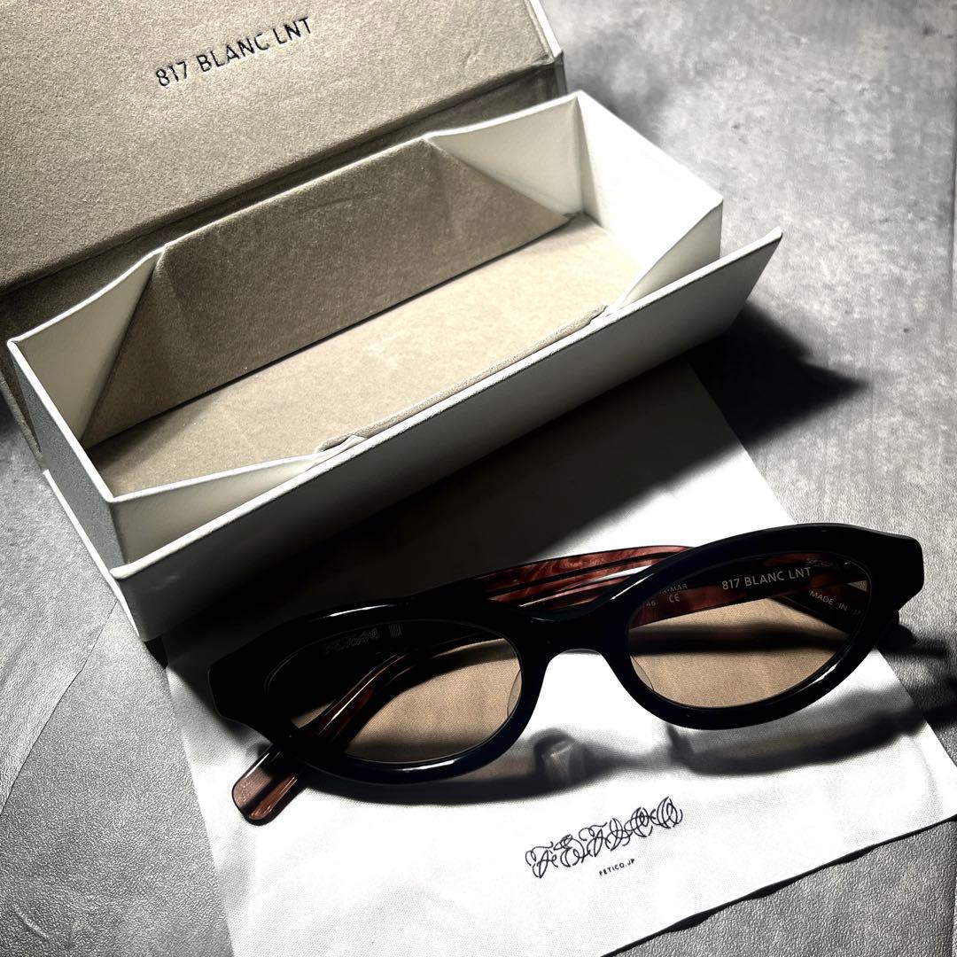 別注カラー　FETICO×BLANC OVAL-FRAME SUNGLASSES