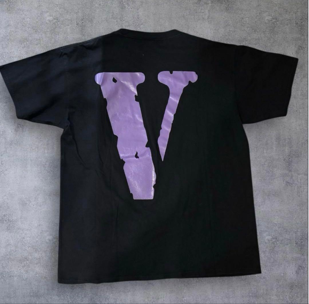【確実正規品】VLONE ヴィーローン Tシャツ ロゴ Mブラック パープル