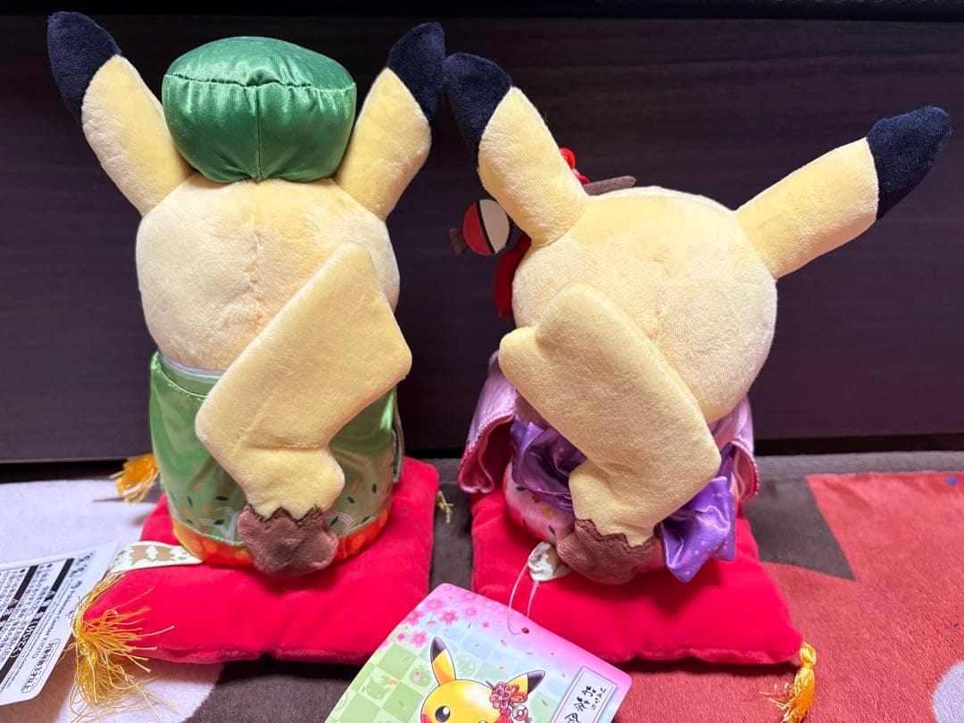 タグ有 ポケモンセンターキョウト限定 はんなりお茶会ごっこピカチュウ ぬいぐるみ