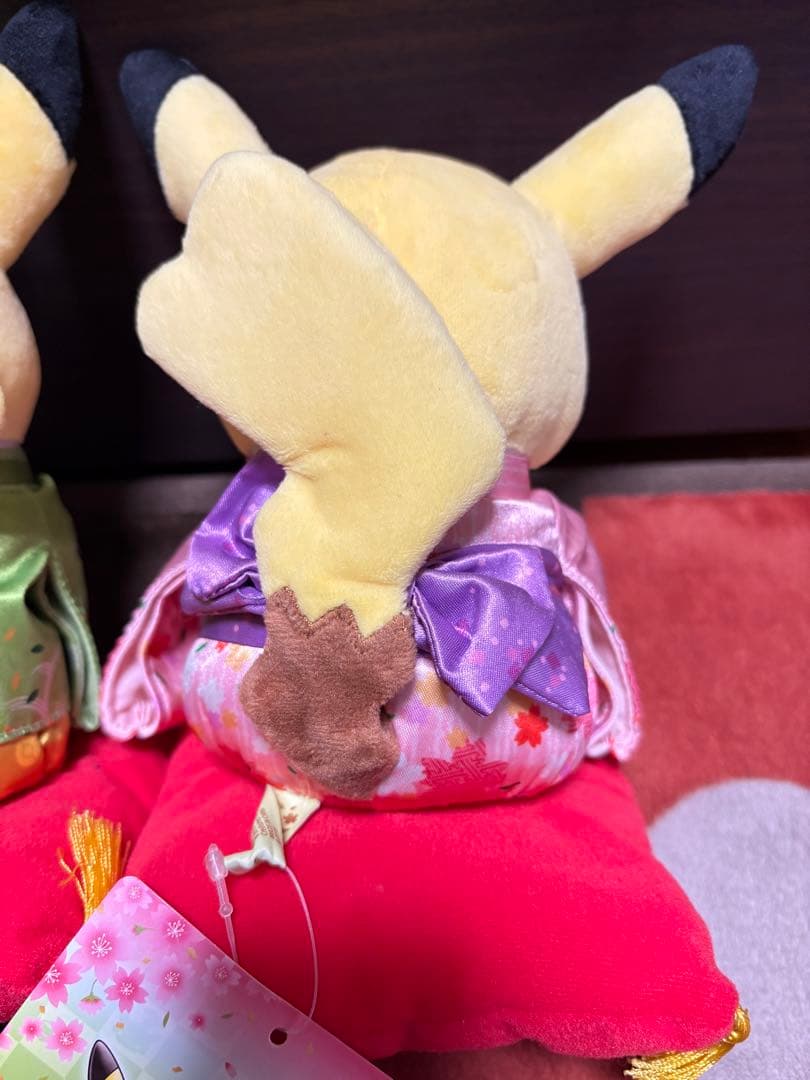 タグ有 ポケモンセンターキョウト限定 はんなりお茶会ごっこピカチュウ ぬいぐるみ