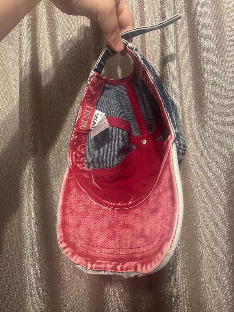 DIESEL ダメージ加工 デニムブルー キャップ