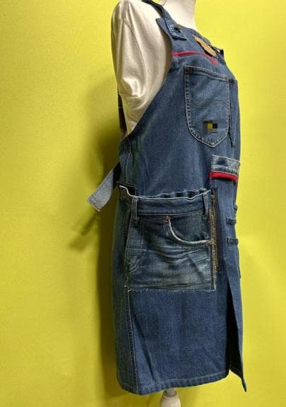 デニムエプロン 　シザーバック　美容師　トリマー　ハンドメイド