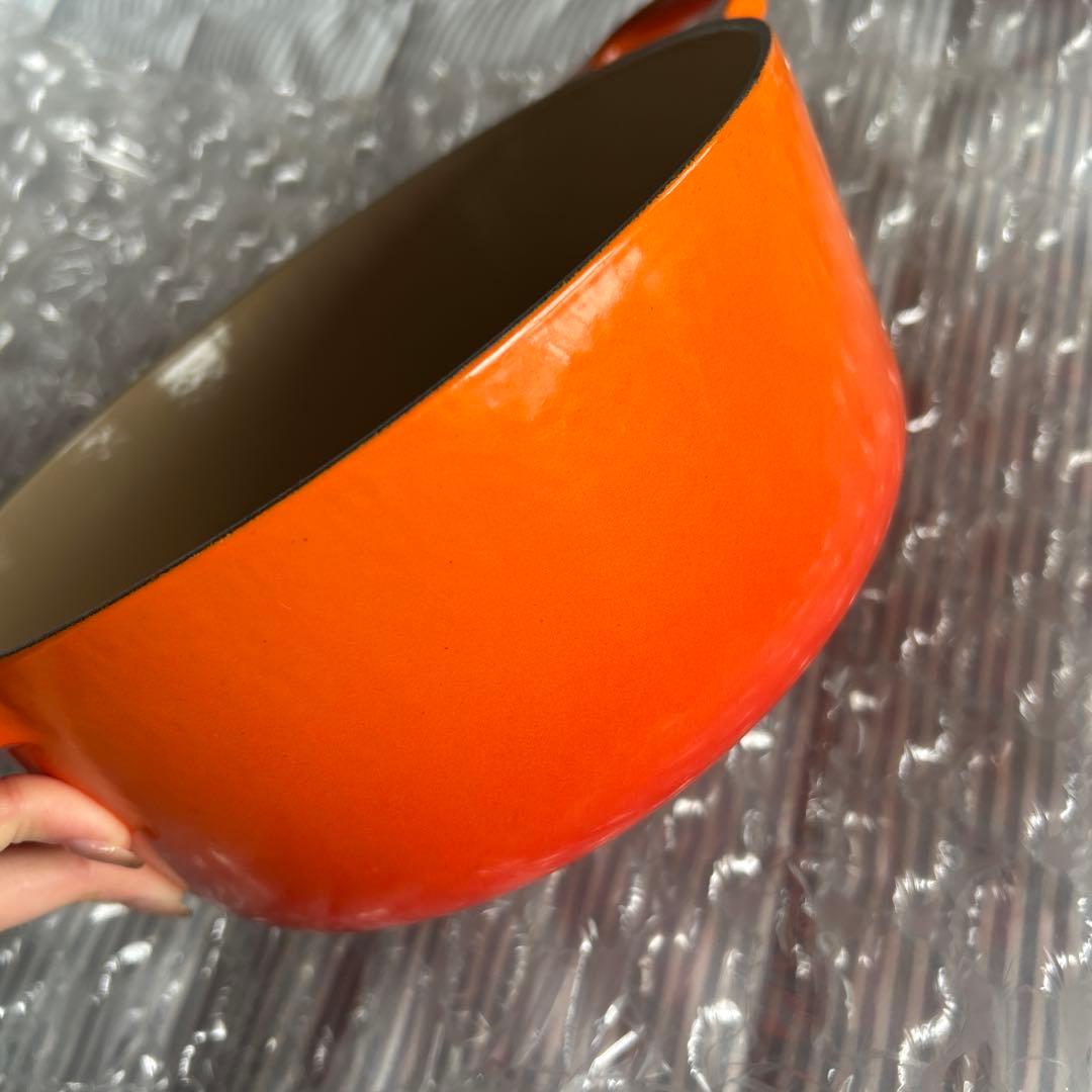 LE CREUSET 両手鍋 オレンジ 20cm
