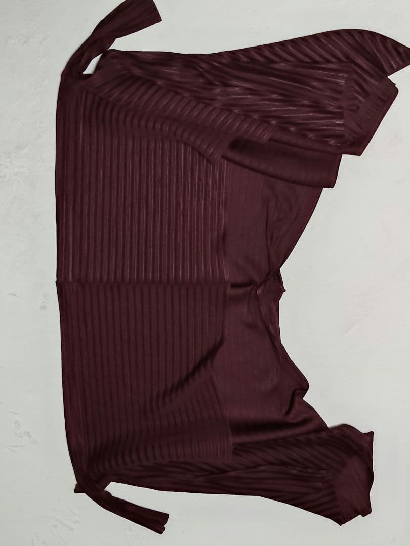 PLEATS PLEASE　カーディガン　ボルドー