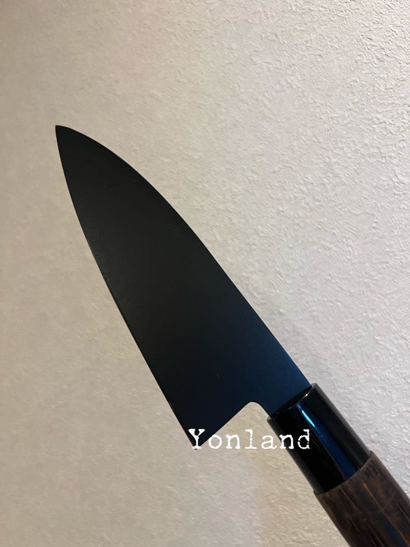 peak ポイントギフト　出刃包丁 黒い刃 木製ハンドル
