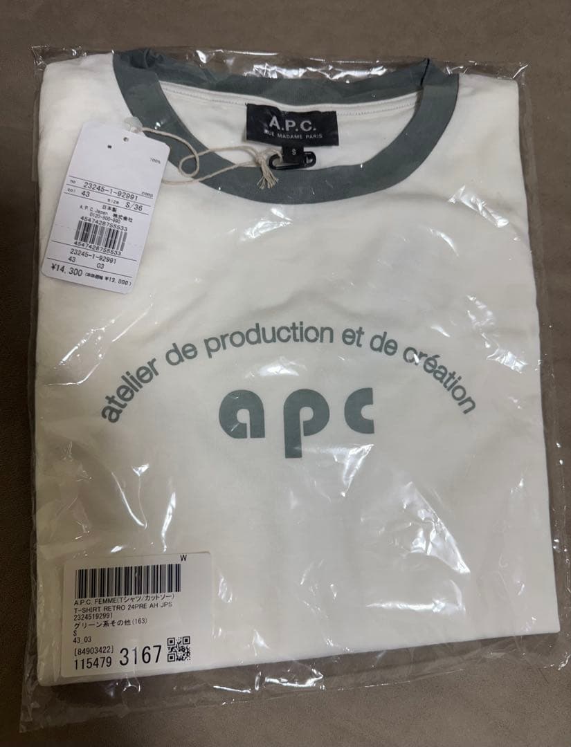 【新品】A.P.C. アーペーセー 半袖 レトロ Tシャツ