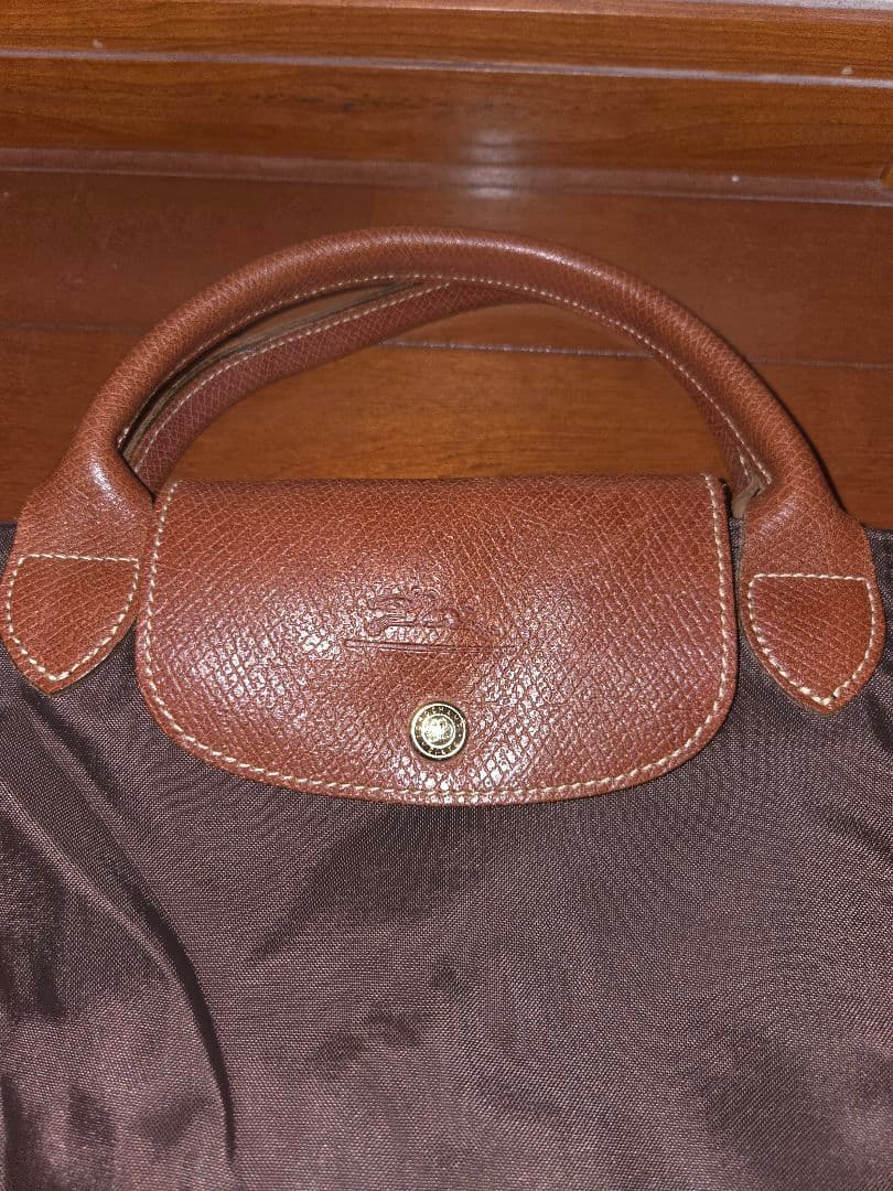 ★O★LONGCHAMP ロンシャン ナイロン 大容量 トートバッグ 茶