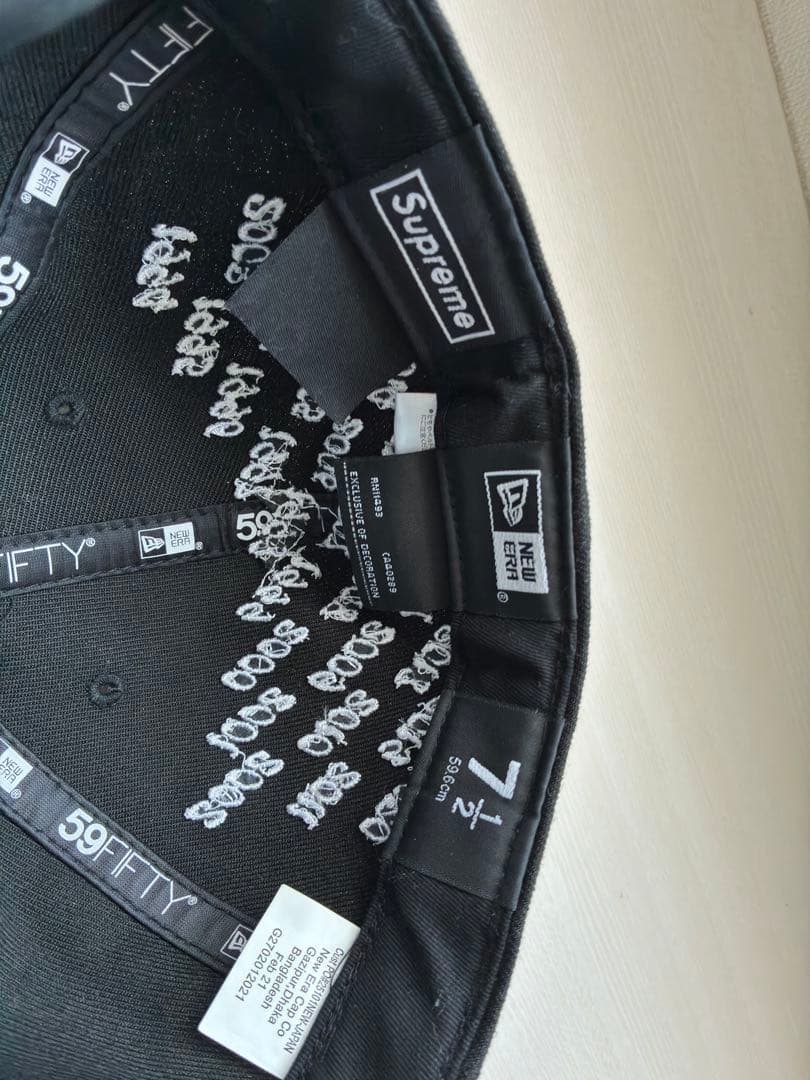 Supreme Box Logo New Era ブラック 7 1/2