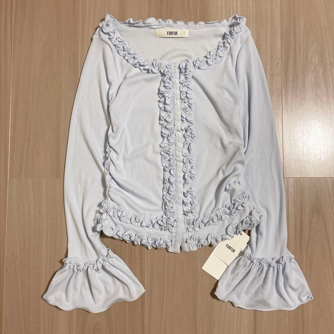 【新品タグ付き】FUR FUR フリルカーディガン