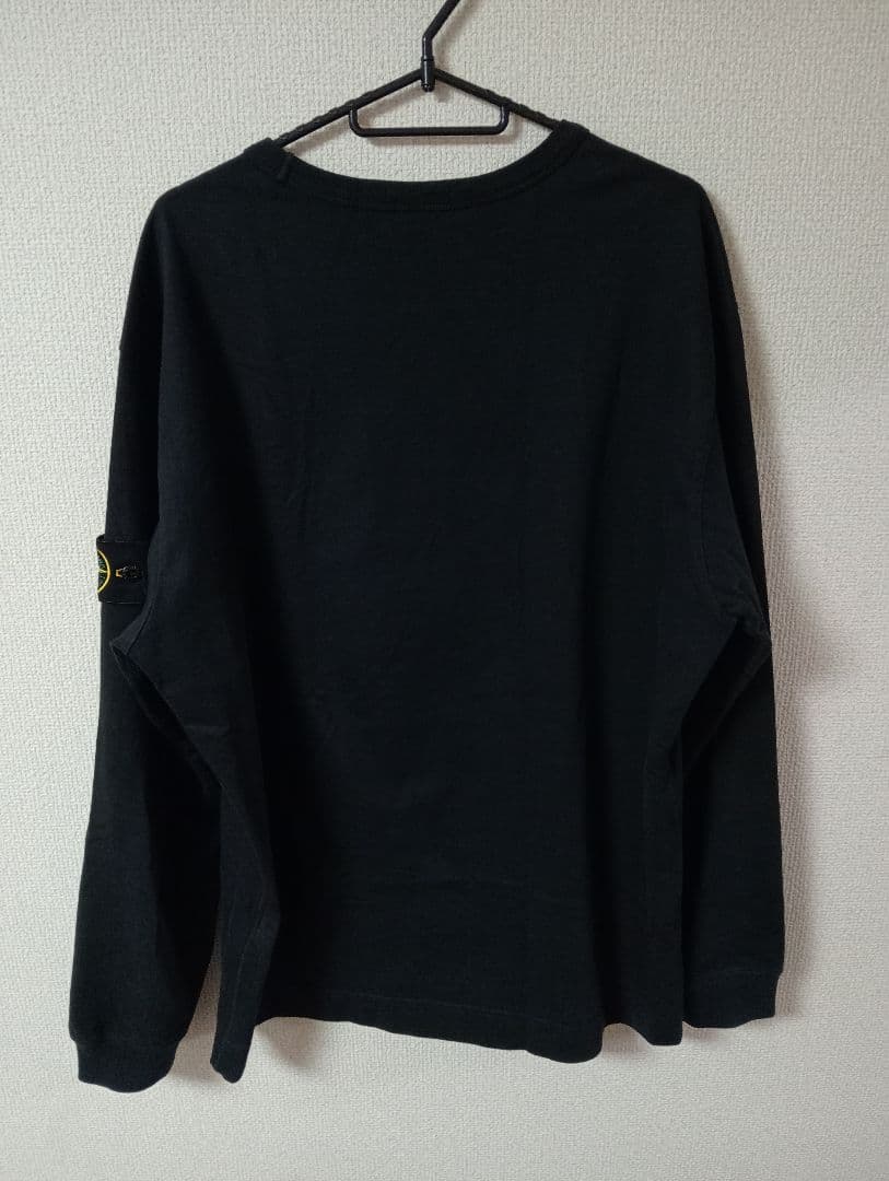 STONE  アームワッペン ロングスリーブTシャツ ブラック