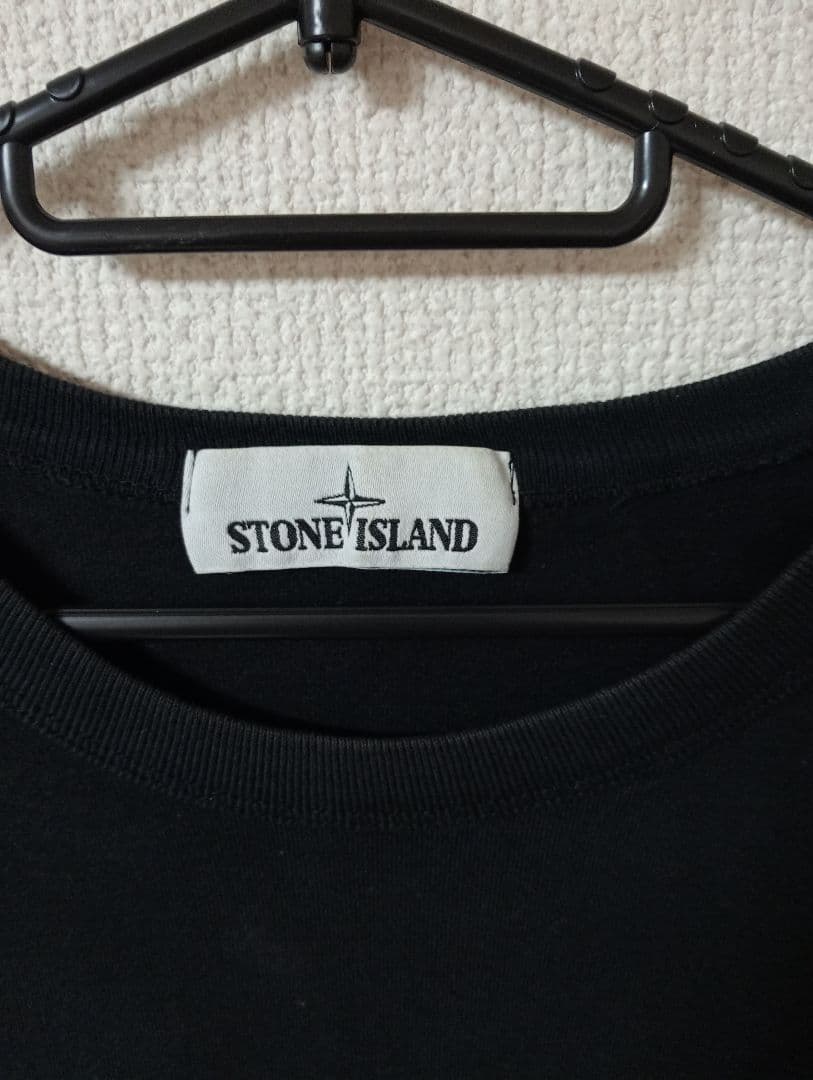 STONE  アームワッペン ロングスリーブTシャツ ブラック