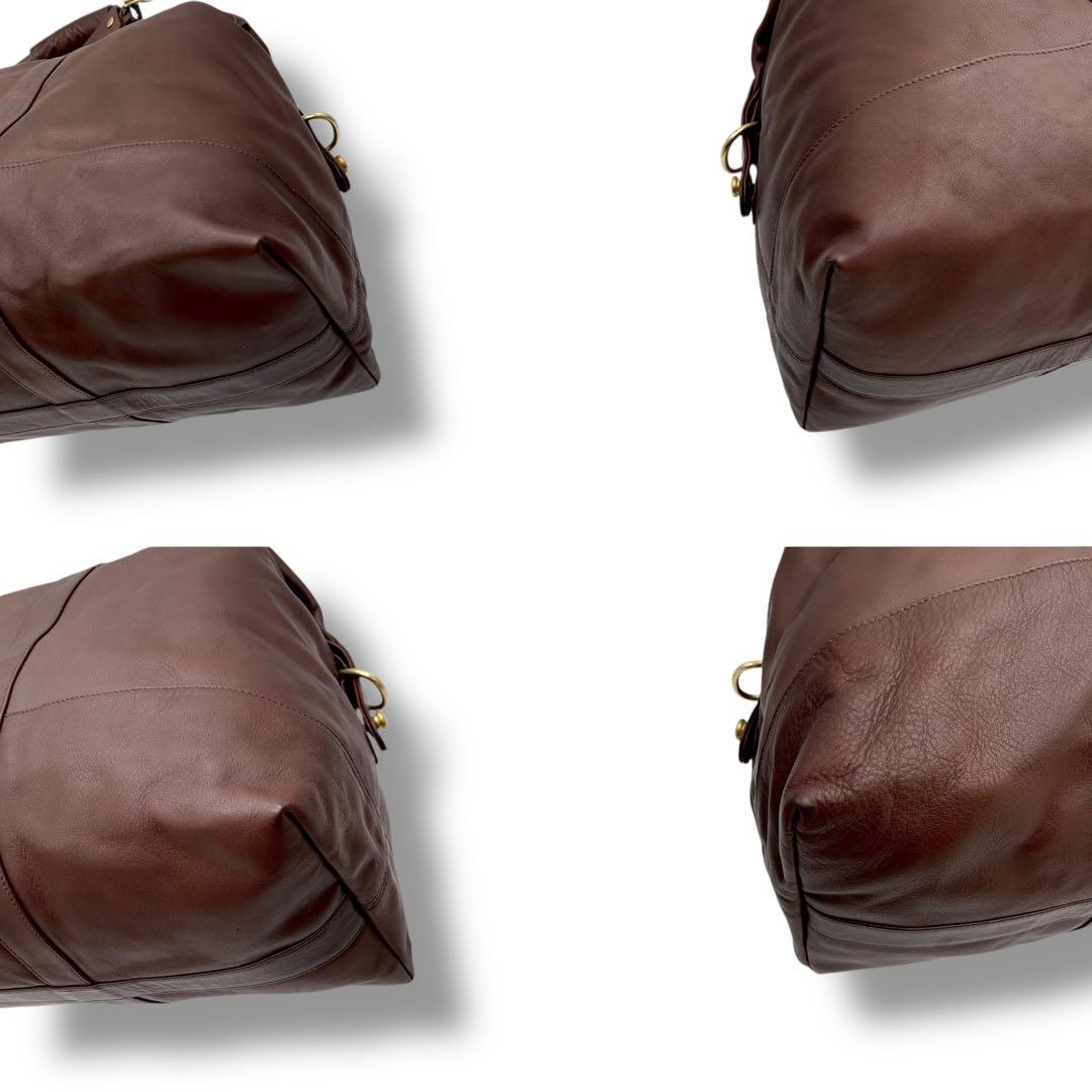 稀品・美品✨COACH コーチ 2way ボストンバッグ ダークブラウン 大容量