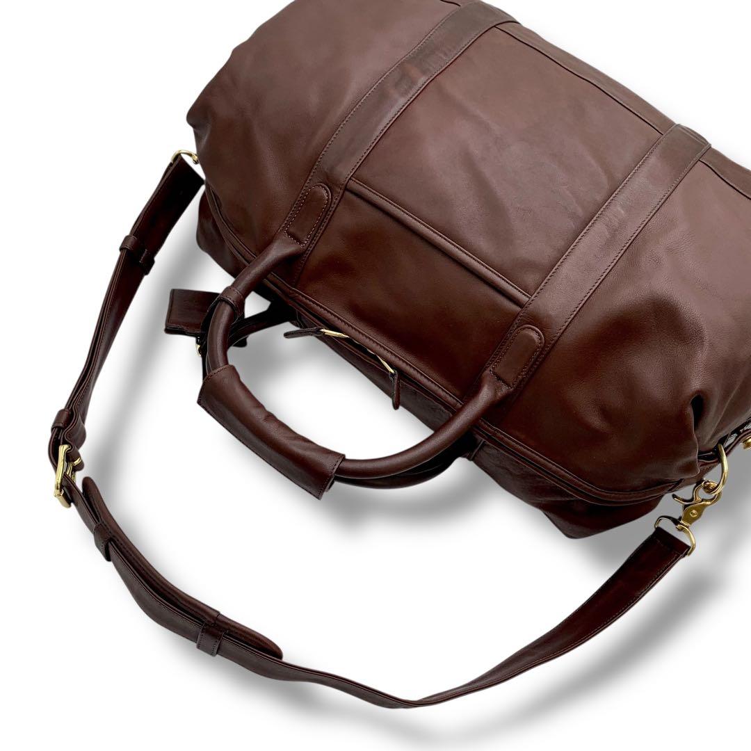 稀品・美品✨COACH コーチ 2way ボストンバッグ ダークブラウン 大容量