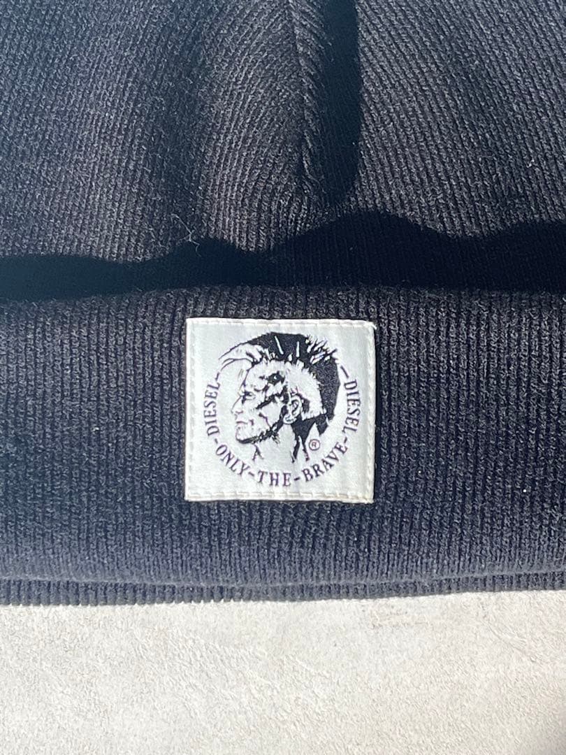 【極美品】DIESEL 蛇刺繍キャップとビーニー　ブラックハット　2点セット