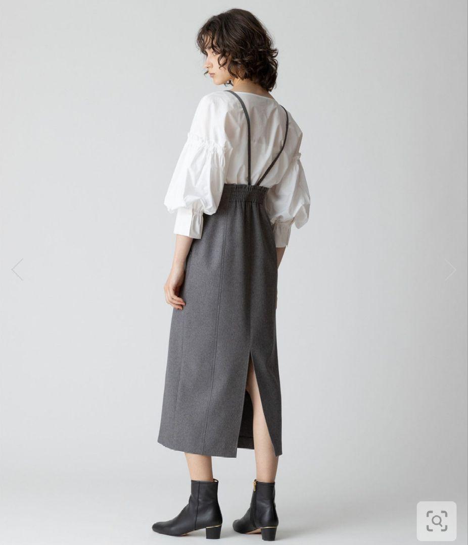 アルアバイル allureville フロントジップサスペンダースカート