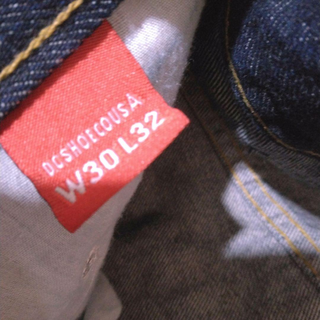 00s Y2K DC SHOE リジット デニムパンツ バギー スケーター 濃紺
