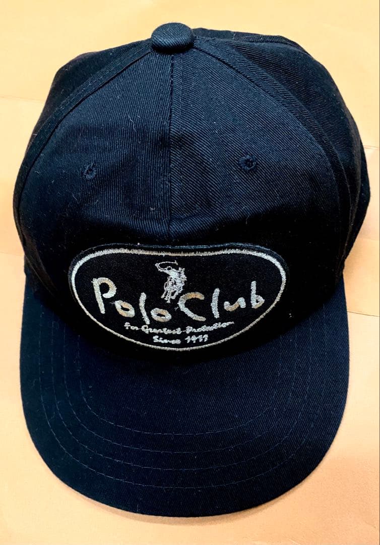 激レア POLO CLUB 黒 ロゴパッチ キャップ ラルフローレン RRL