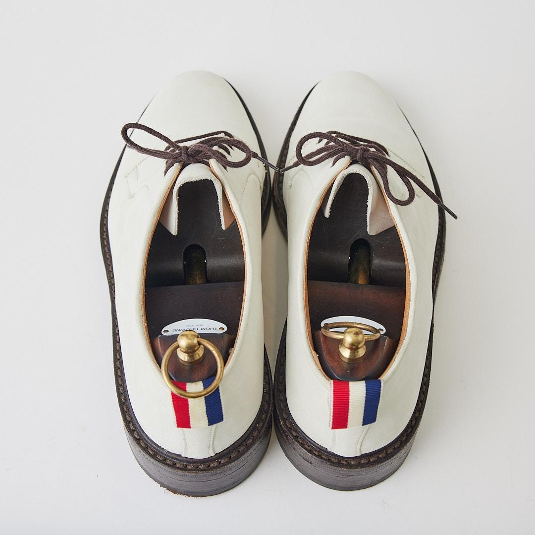 THOM BROWNE トム ブラウン スウェード 靴 白 ＜27.5cm＞