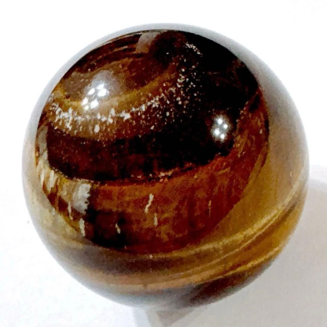 天然石 タイガーアイ 丸玉 スフィア 93g 直径約3.5cm 虎目石