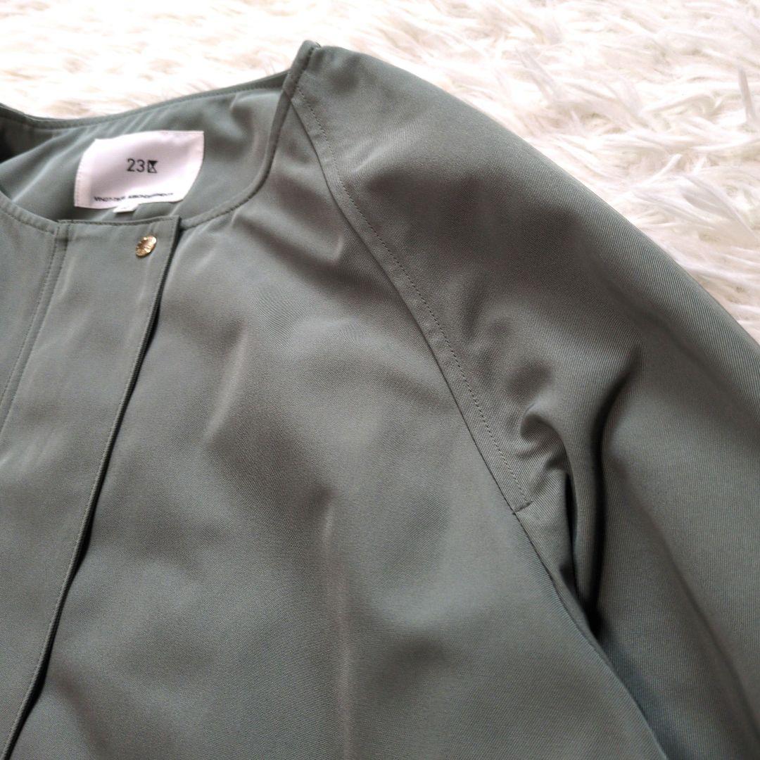 現行　25SS　23区　【撥水加工】ライトツイル　ノーカラーコート　40