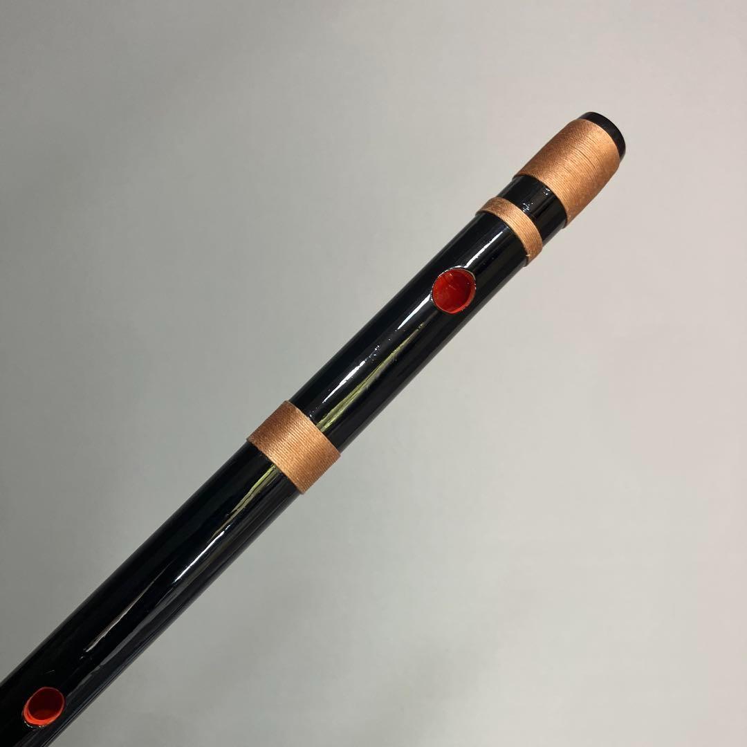 篠笛六本調子　B♭管　CMR6-115 唄物ドレミ調　黒塗　天地糸巻　西洋音階