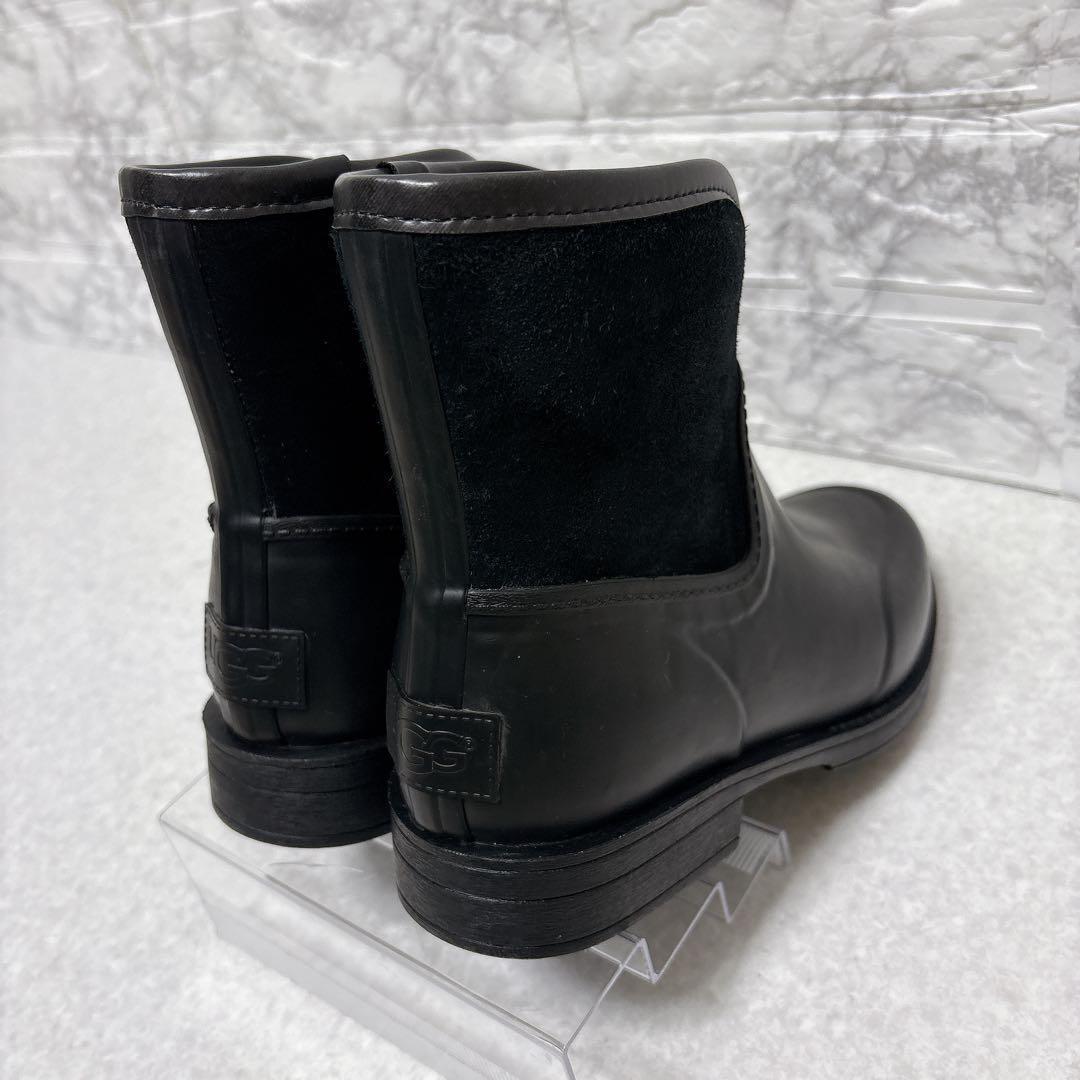 ⭐️美品⭐️UGG アグ レインブーツ ショートブーツ 黒 25㎝