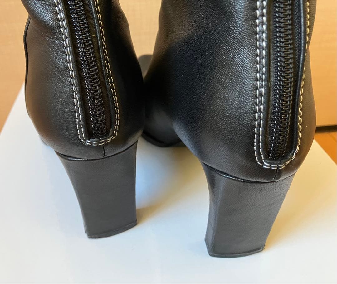 UN3D. ROUND TOE SHORT BOOTS ／ブラック　39