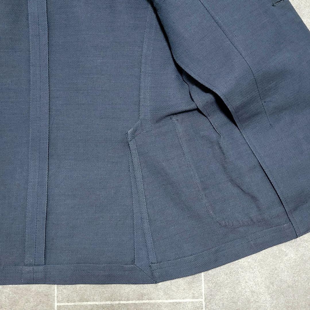 ★極美品 LARDINI 春夏 麻 リネン ネイビー テーラードジャケット 高級
