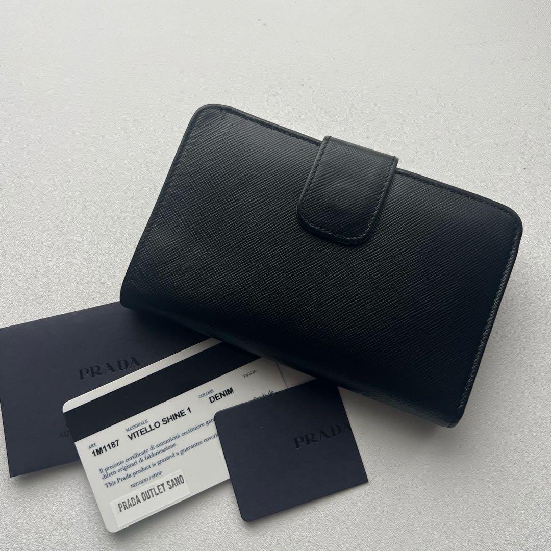 181 美品 PRADA プラダ 2つ折り財布