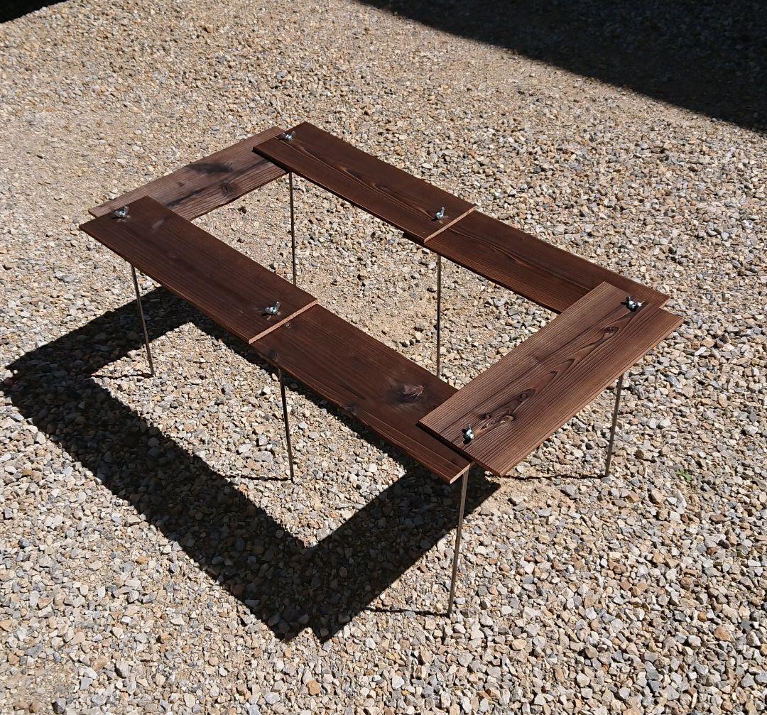 BBQ ヘキサテーブル 84×84cm 【組立簡単、軽量、収納コンパクト】