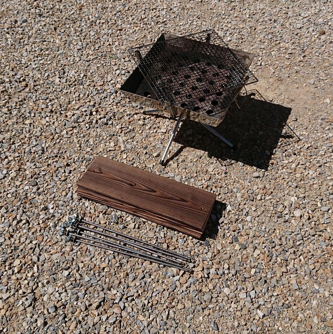 BBQ ヘキサテーブル 84×84cm 【組立簡単、軽量、収納コンパクト】
