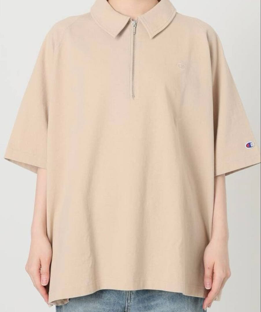 FRAMe WORK チャンピオン 別注JERSEY HALF ZIP TEE