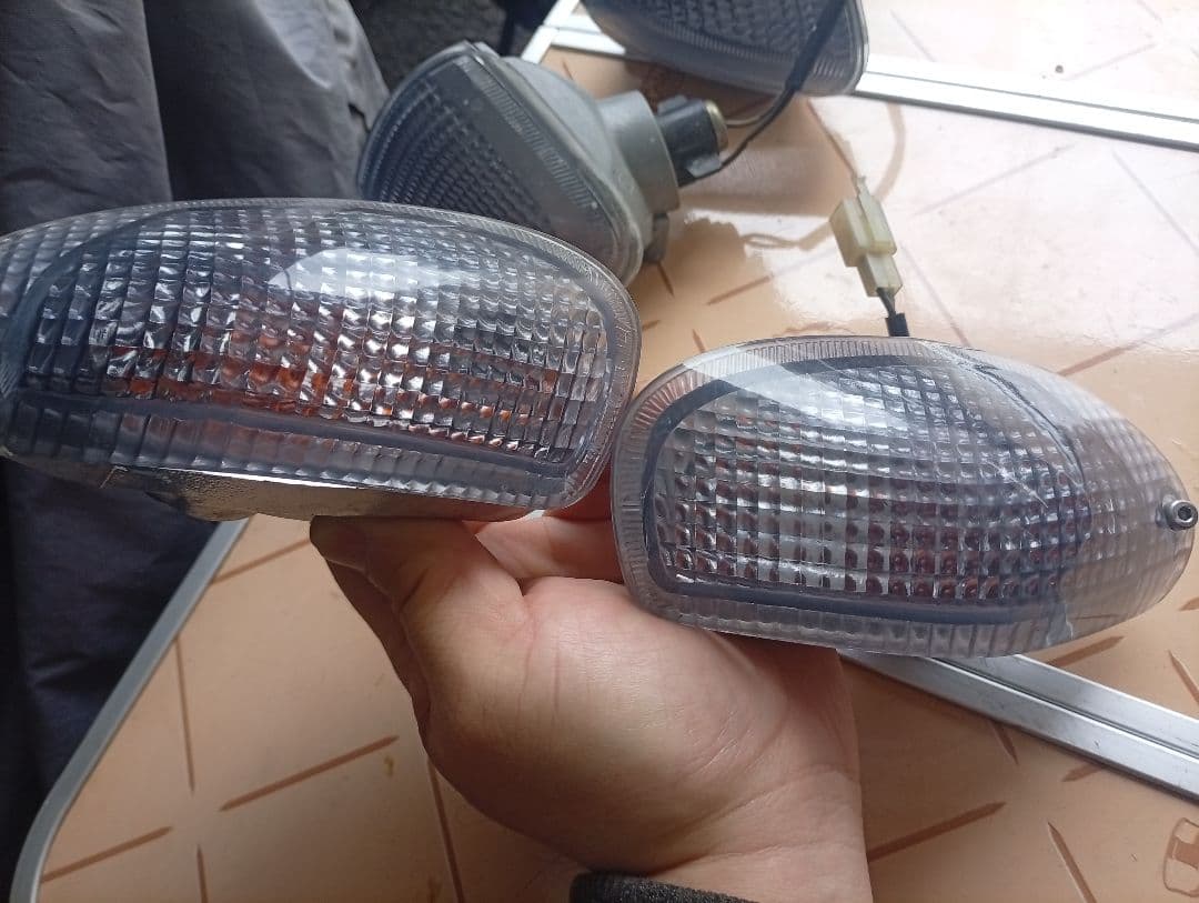 ZZR1100D用　スモークウィンカー前後セット