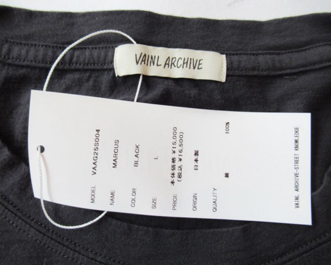 2025SS VAINL ARCHIVE MARCUS サイズL /Tシャツ