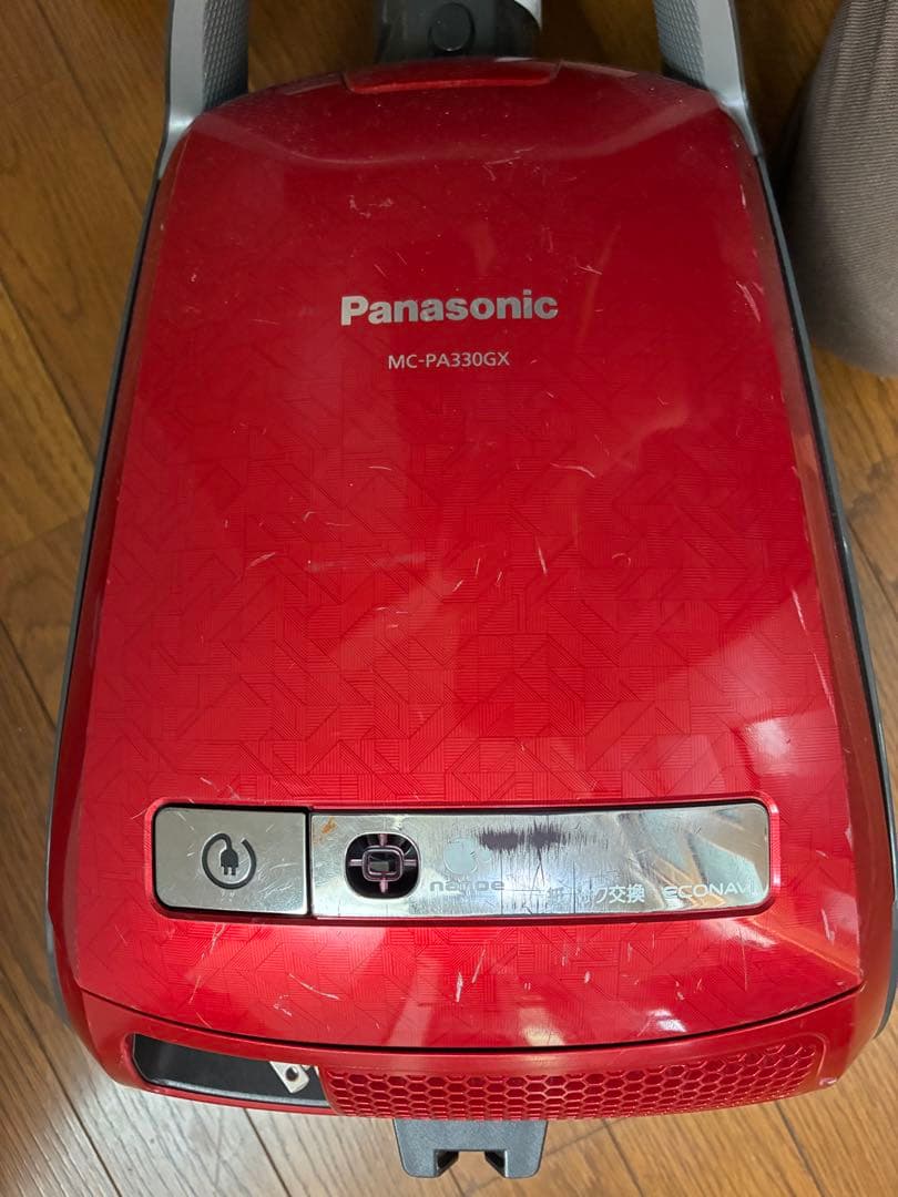 Panasonic 高集じん 紙パック式掃除機 MC-PA330GX-R レッド