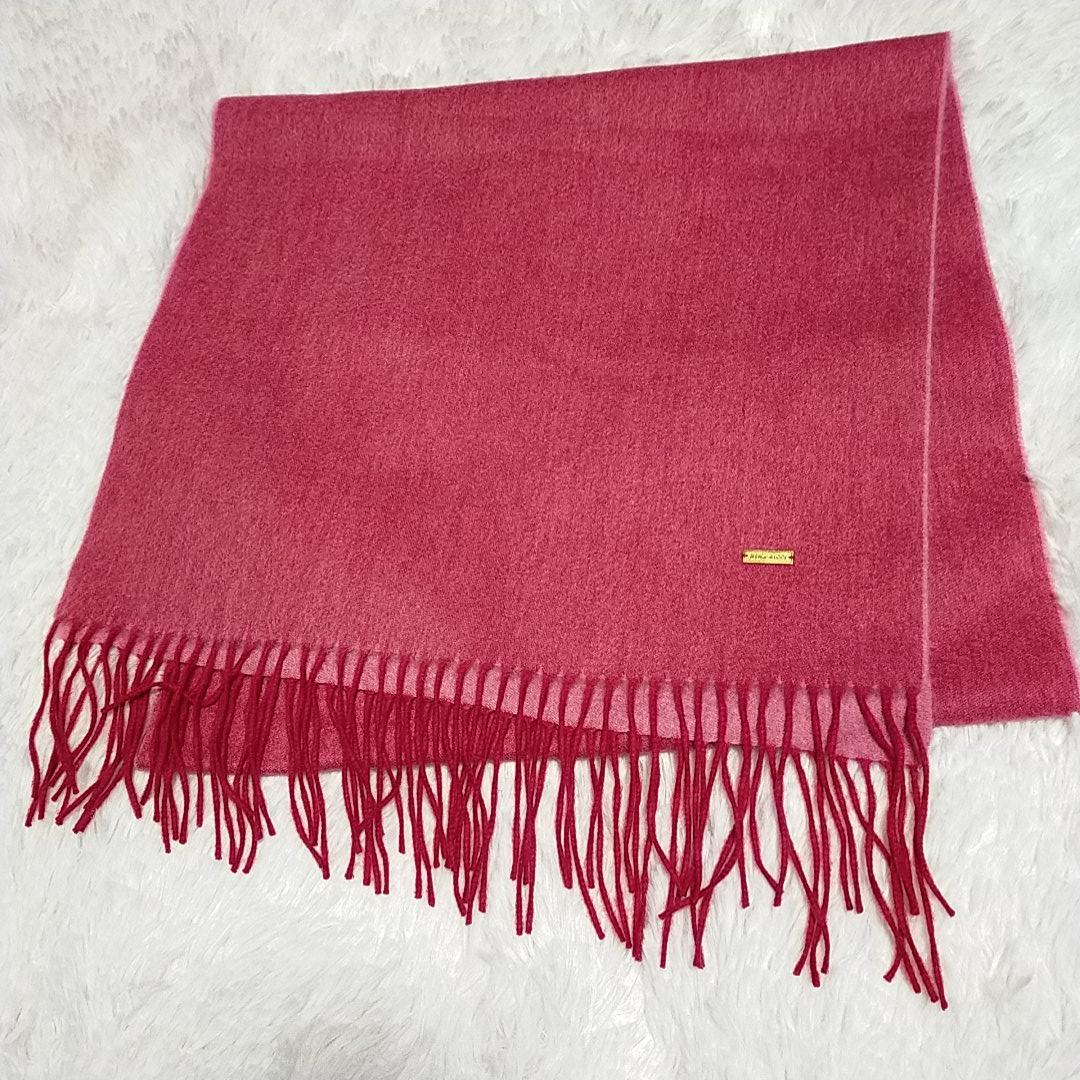美品　nina ricch　ニナリッチ　大判マフラー　カシミヤ100%　ピンク