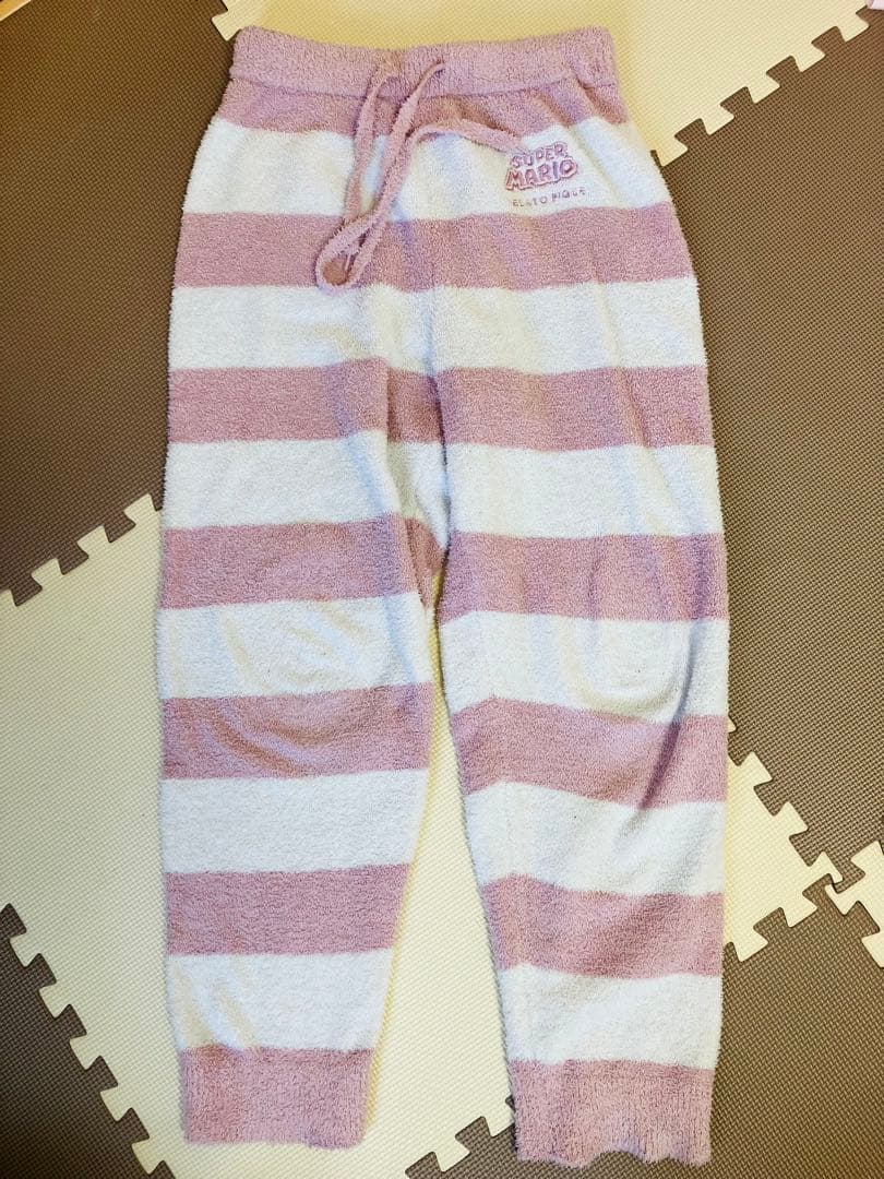 【クロミ(*ฅ́˘ฅ̀*)♡】ジェラートピケ　ピーチ姫ルームウェアセット