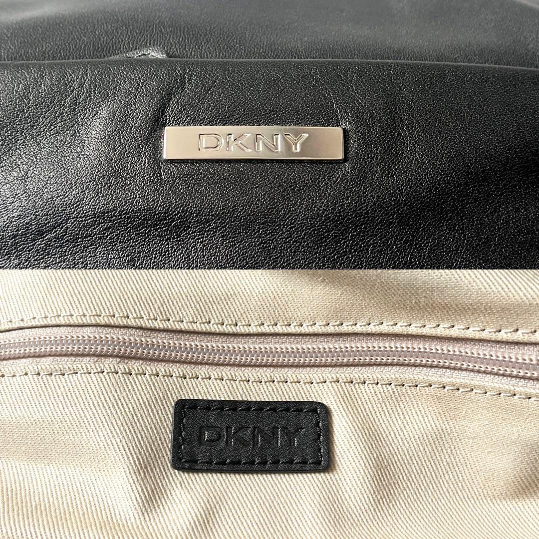 ⭐️SALE⭐ ダナキャラン DKNY ボストンバッグ　レザー　大容量　黒　way