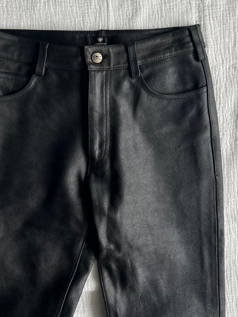 パンツ \"SUPER LOVERS\" Leather Straight Pants