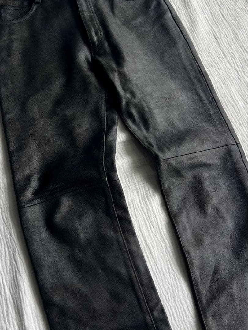パンツ \"SUPER LOVERS\" Leather Straight Pants