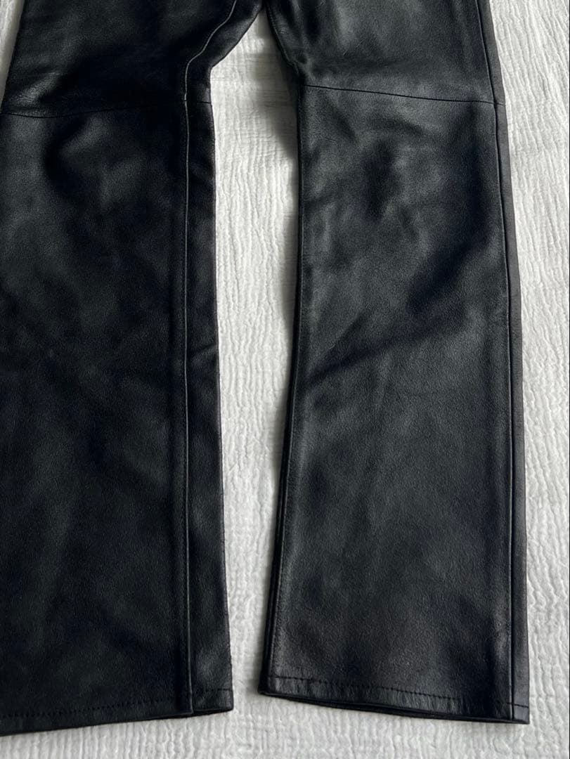 パンツ \"SUPER LOVERS\" Leather Straight Pants