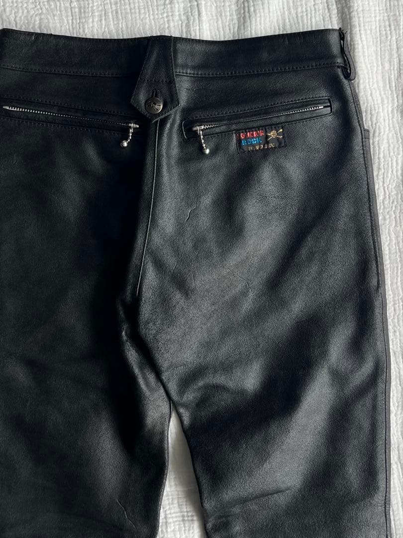 パンツ \"SUPER LOVERS\" Leather Straight Pants